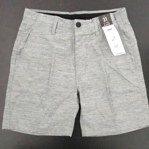 Hurley Marwick H2O Dri Men's Shorts - Gray - Waist Size 30 - 18 Inch Length
